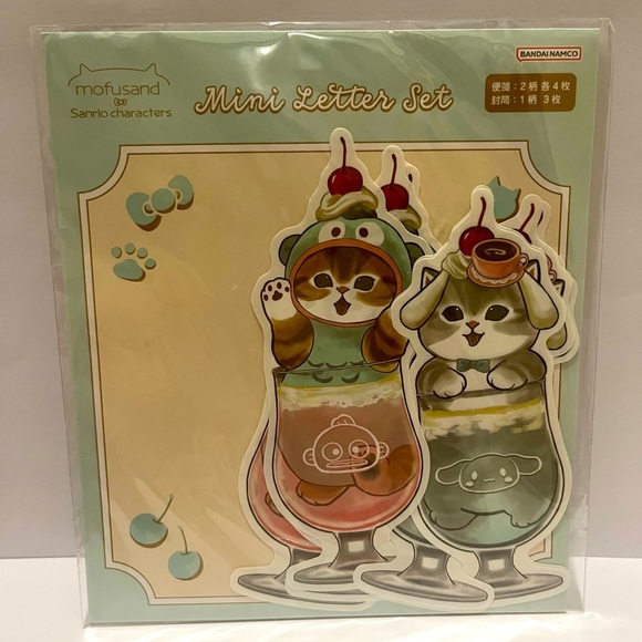 Mofusand Sanrio Die Cut Mini Letter Set - Picture 1 of 6